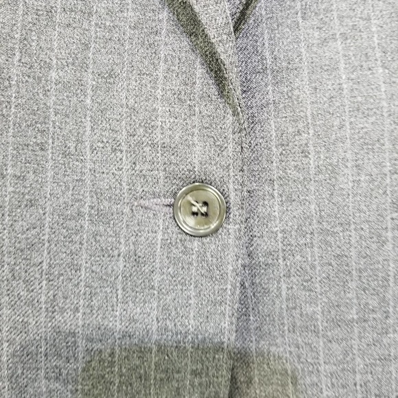 Haberdashery Pin Stripe Blazer Gray Size 16 Women's Lined - Picture 3 of 10